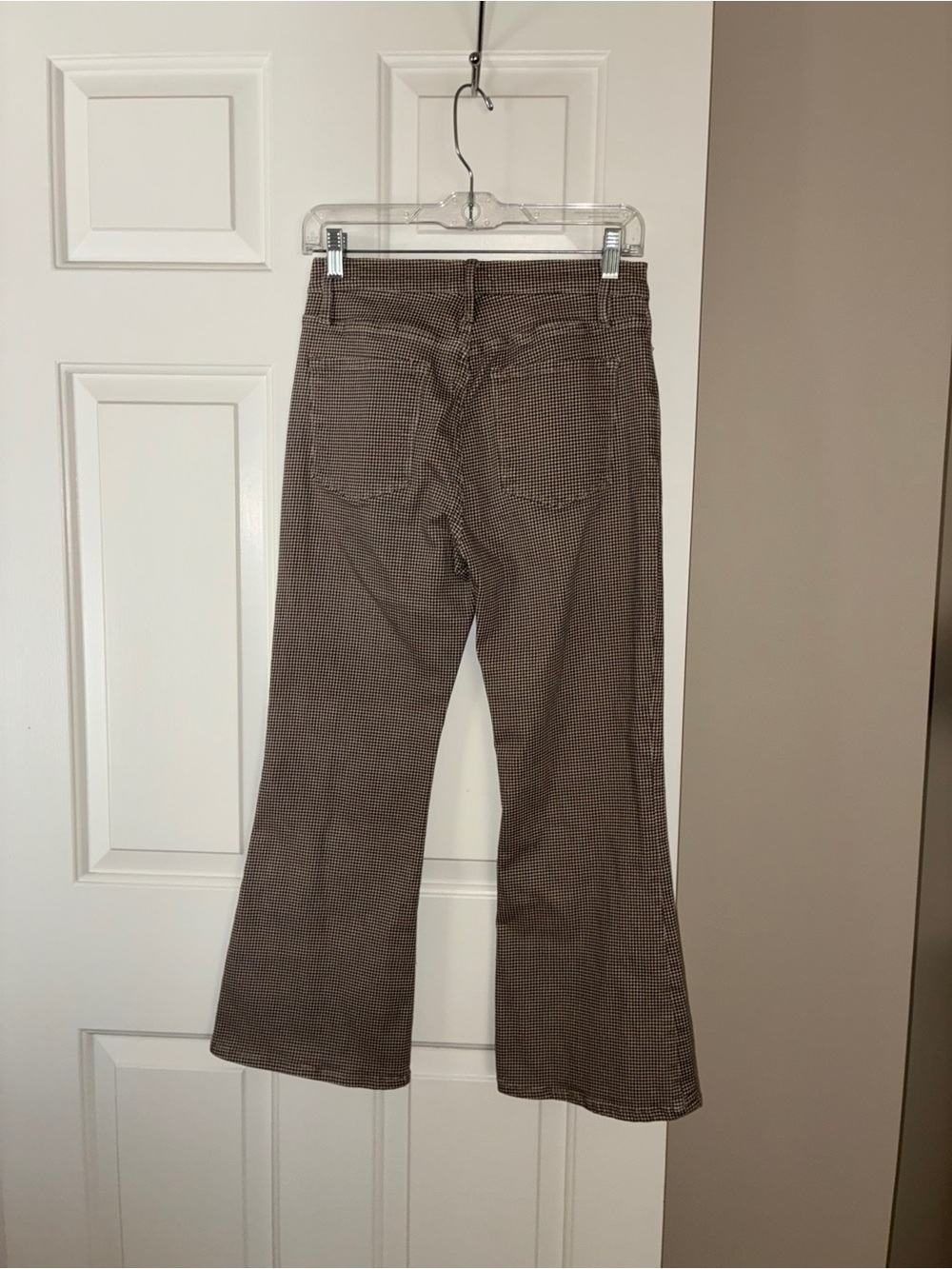 Frame Le Crop Flare Brown and Grey Houndstooth Jeans Sz 28 - Picture 11 of 14